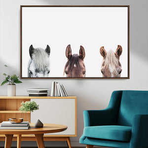 Horse Wall Art - Minimalist Horse Triptych Wall Art – Modern