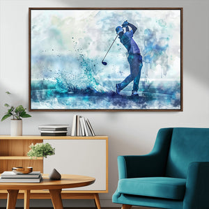 Golf Swing Wall Art Canvas Print - Sports-Inspired