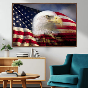 American Flag Eagle Symbol Wall Art, American Flag Eagle
