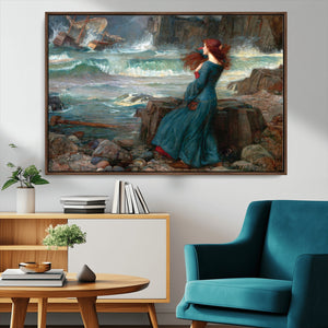 Miranda by the Shore Wall Art Canvas Print – Tempest Scene