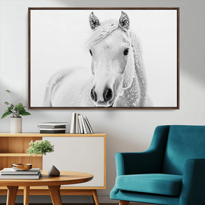 Majestic White Horse Wall Art | Ready to Hang and Framed |