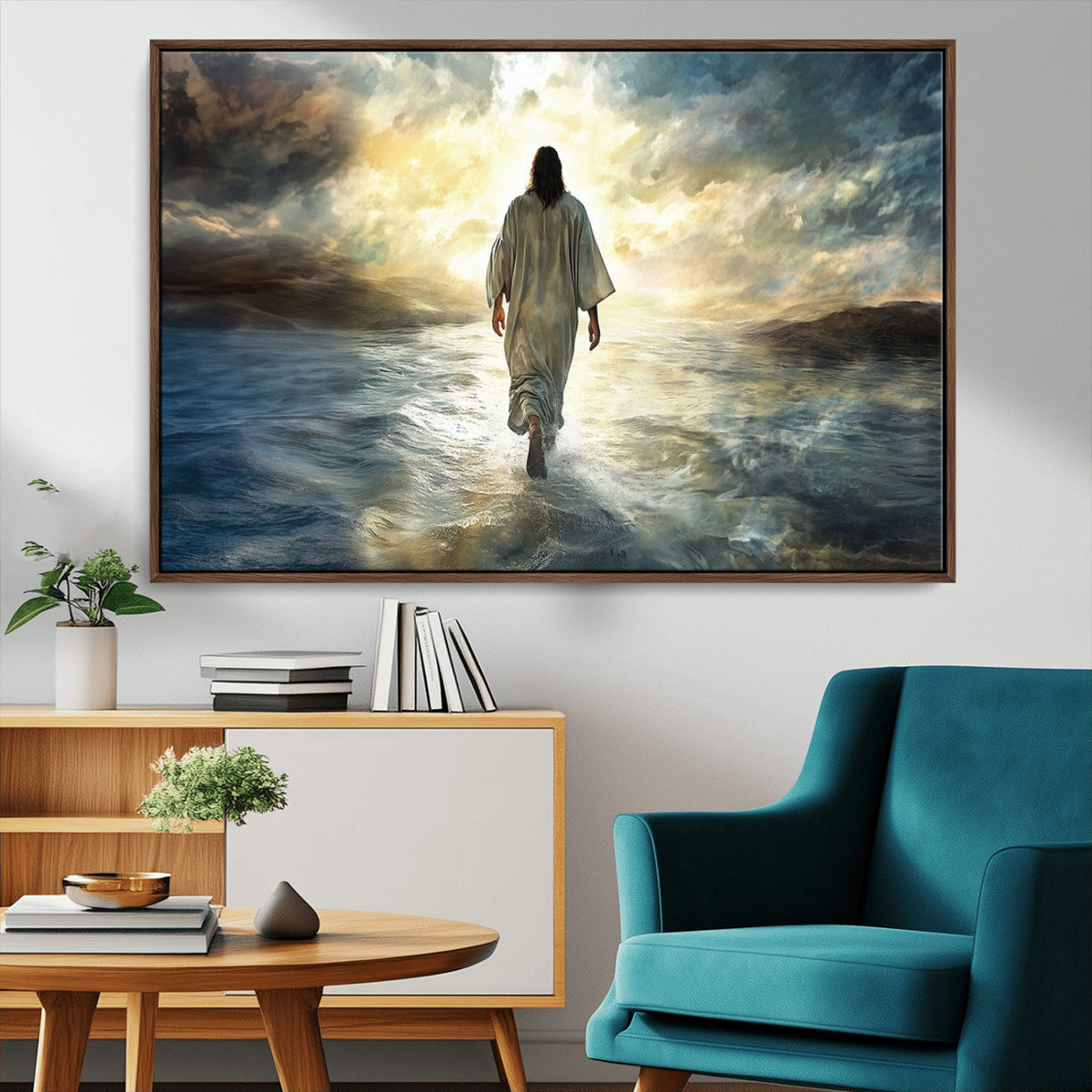 Jesus Walking on Water Wall Art | Canvas Print | Ready to