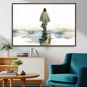 Abstract Jesus Wall Art Canvas Print, Christian Wall Art,