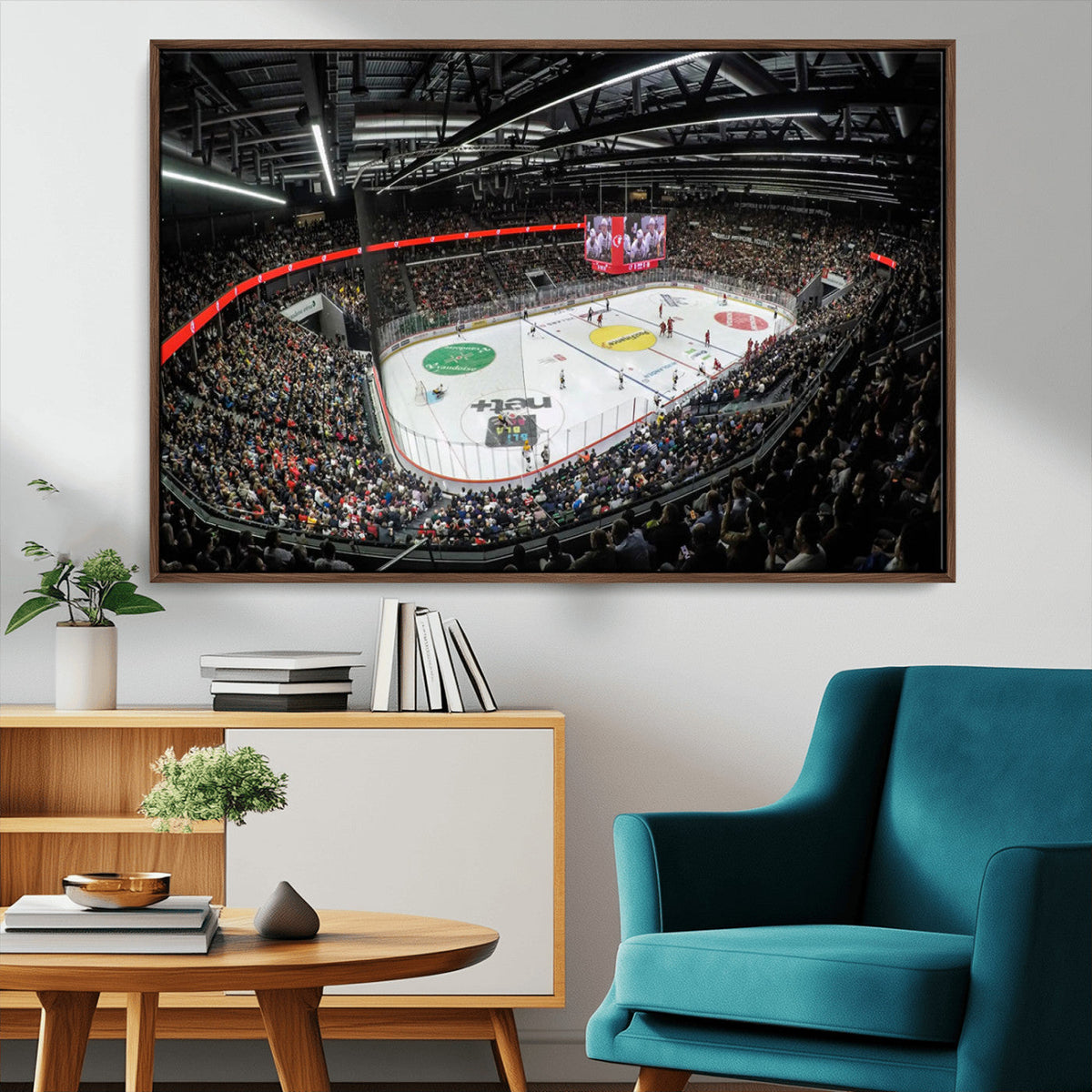 Vaudoise Lausanne Ice Hockey Arena Stadium Wall Art Canvas,