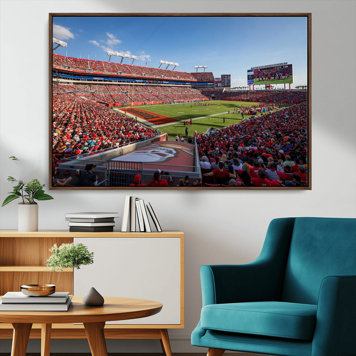Florida Tampa Raymond James Stadium Wall Art Canvas Print -