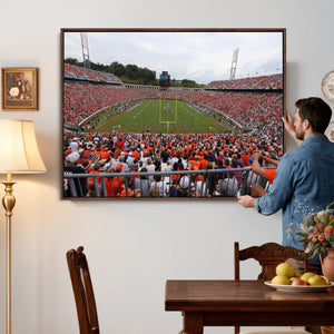 Virginia Cavaliers Football Team Print - Charlottesville Scott Stadium Print Wall Art Canvas