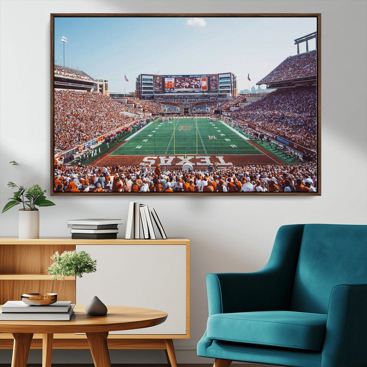Framed Texas Memorial Stadium Canvas, University of Texas