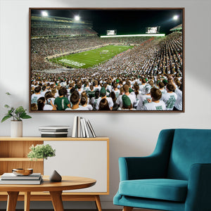 Michigan State Spartans Football Canvas Print - East Lansing