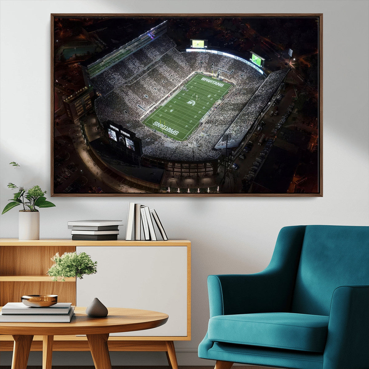 Michigan State Spartans Football Team Print - East Lansing