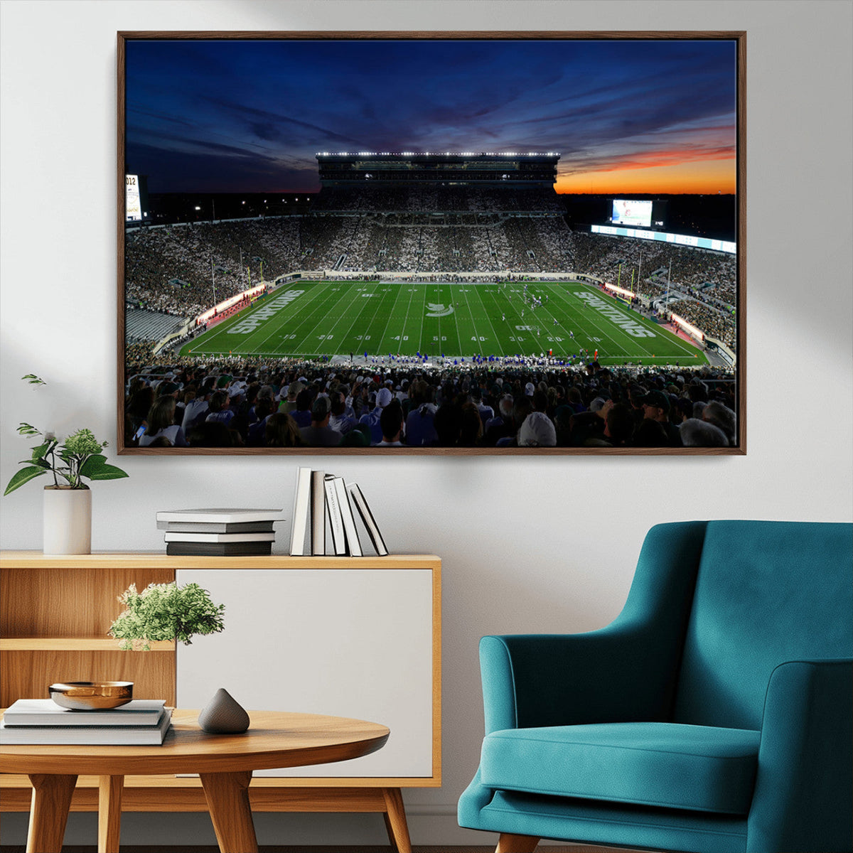 Michigan State Spartans Football Team Print - East Lansing