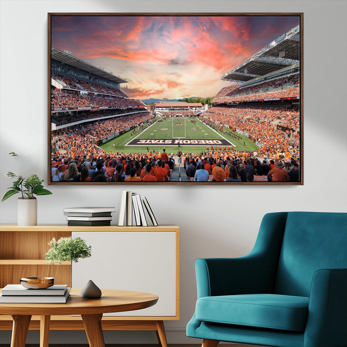 Oregon State Beavers Football Team Print - Corvallis Reser