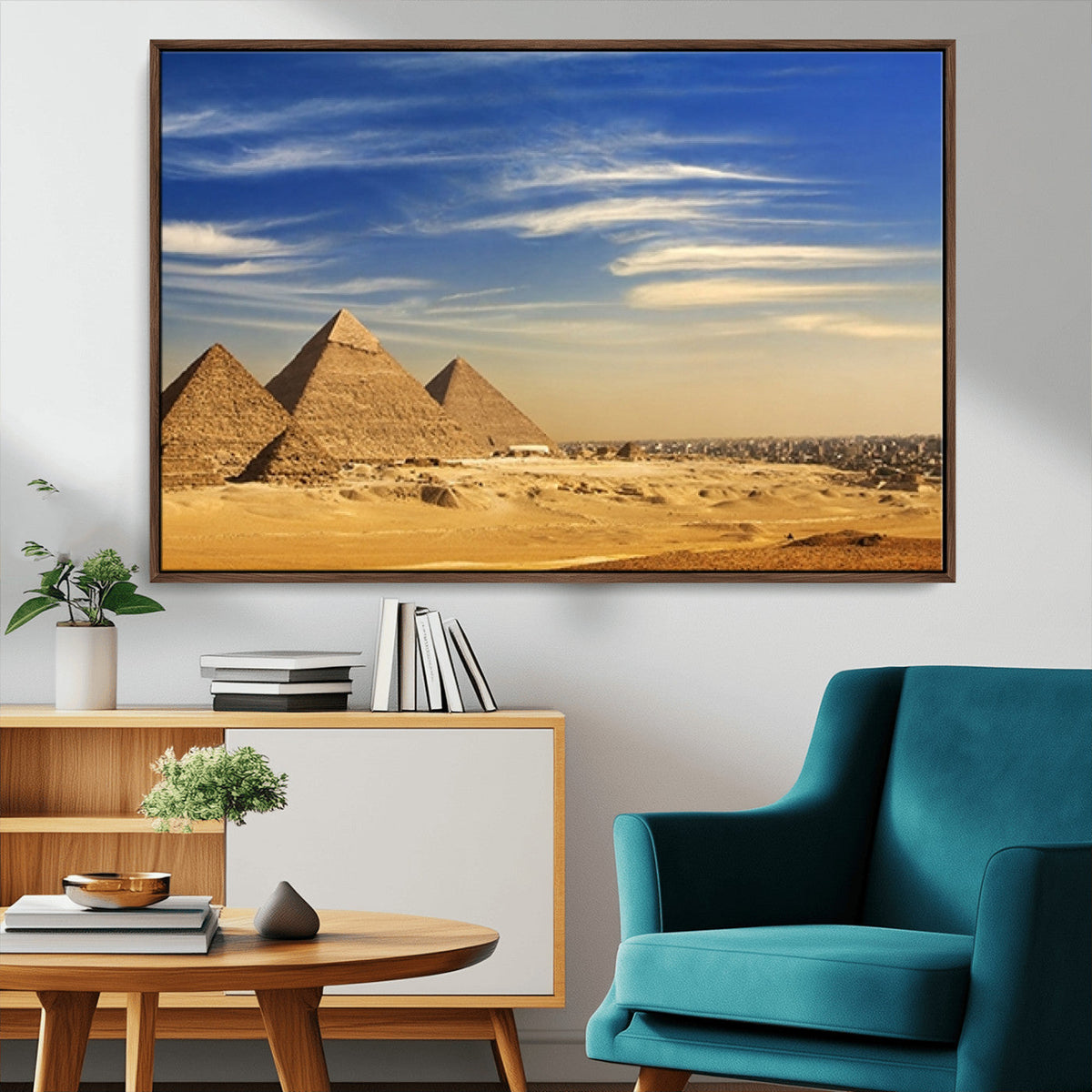 Majestic Ancient Wonders Wall Art Canvas Print – Golden