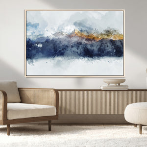 Abstract Mountain Range Art Canvas Print | 3 Panel