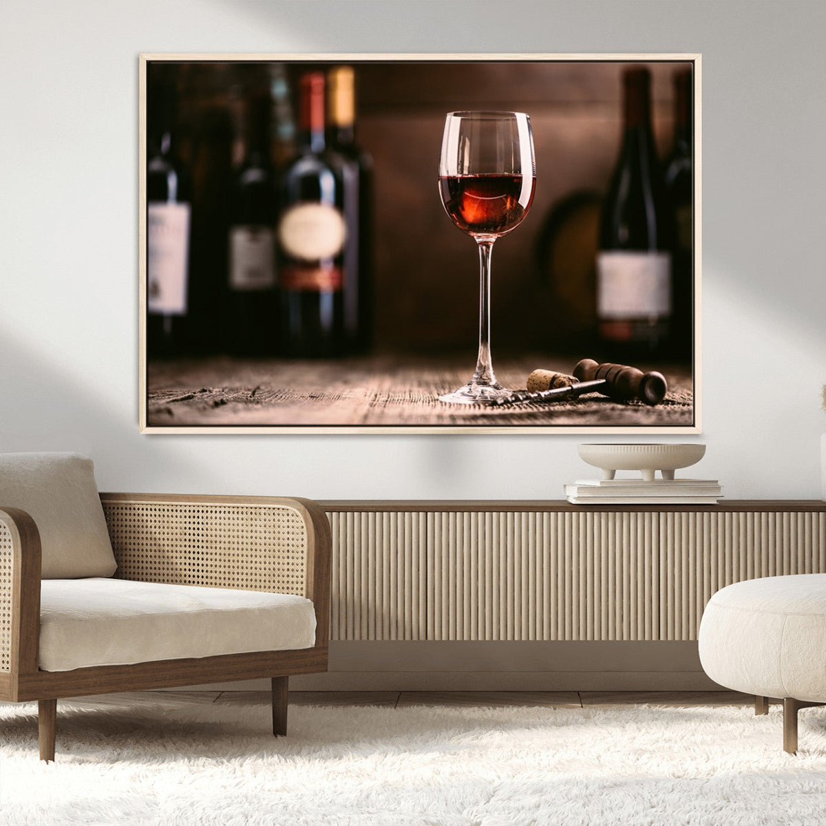 Red Wine and Bottle Canvas Print