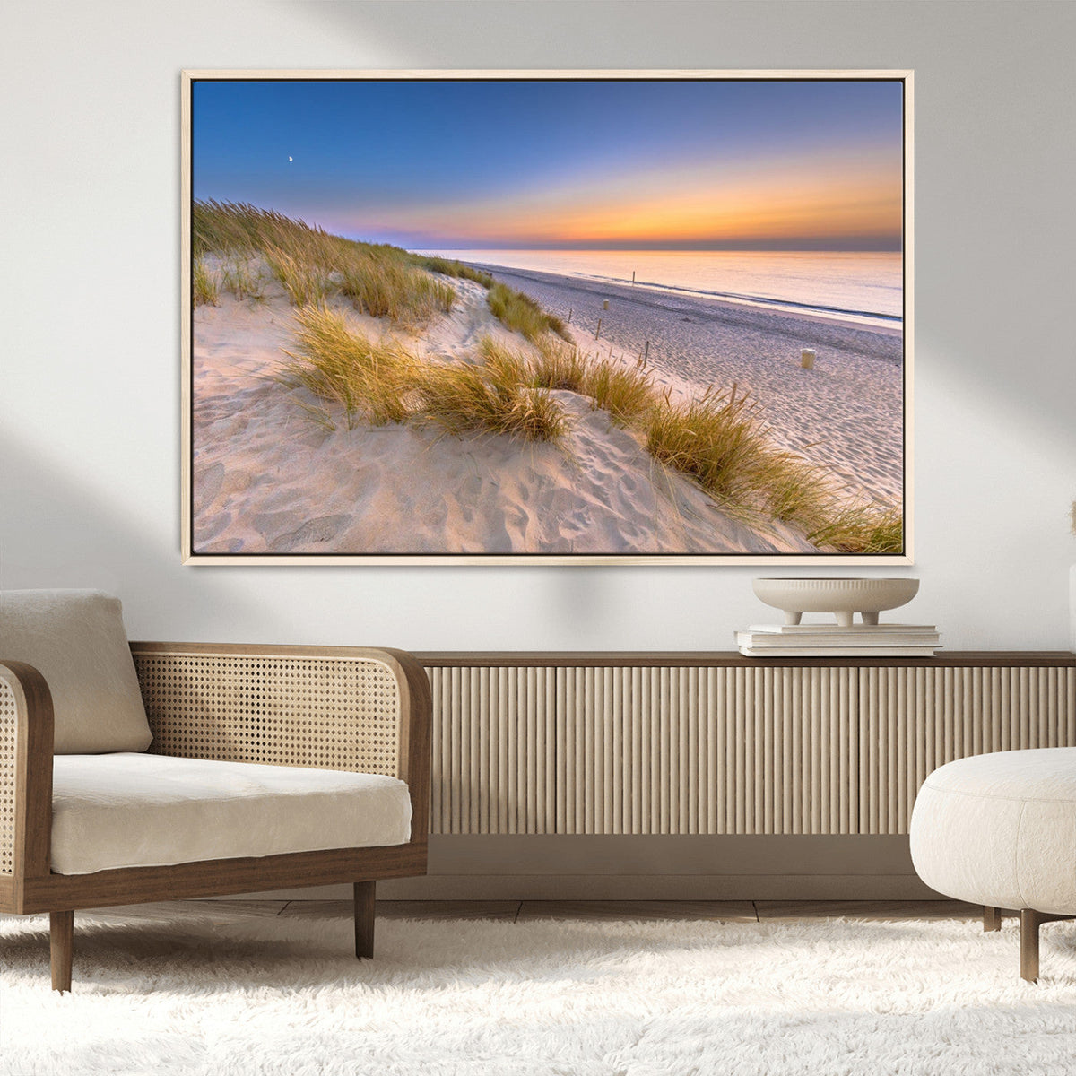 Sunrise On The Beach Wall Art Canvas Print