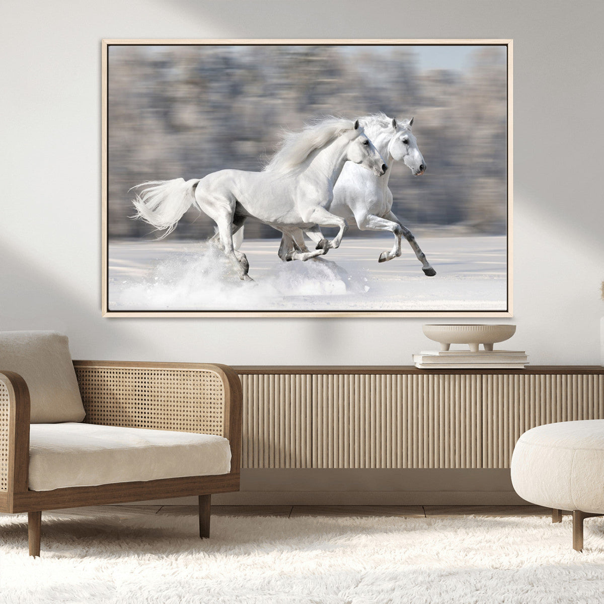 The White Horses Wall Art, Framed White Horses Wall Art