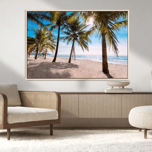 Palm Beach Tropical Island Wall Art Canvas Print