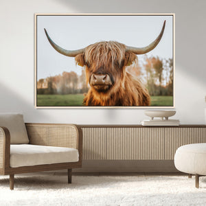 Highland Cow Animal Scottish Cattle Art Print Farmhouse Wall