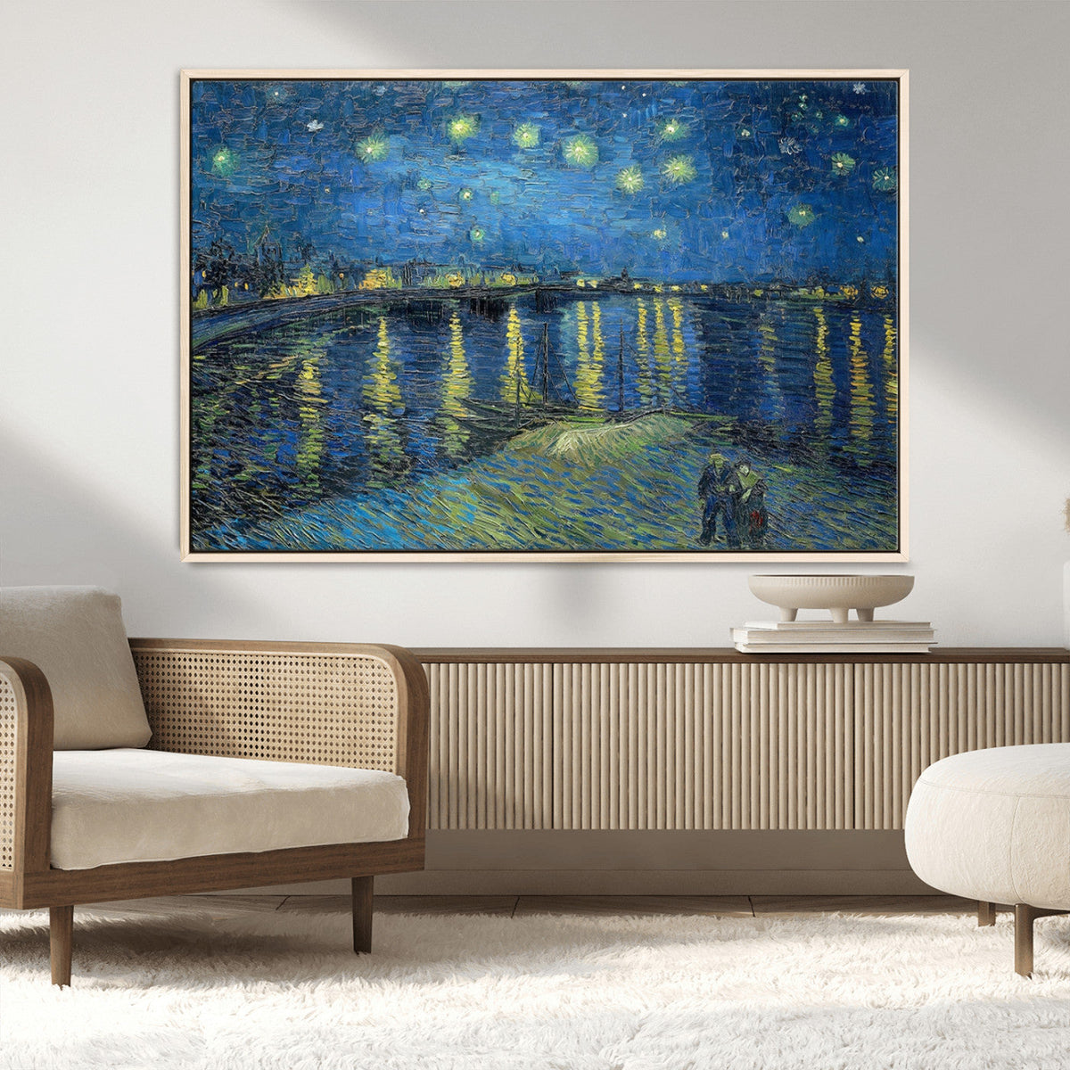 Vincent van Gogh Starry Night over the Rhone Abstract Wall
