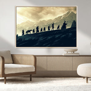 Fellowship Journey Wall Art – Fantasy Adventure Canvas Print