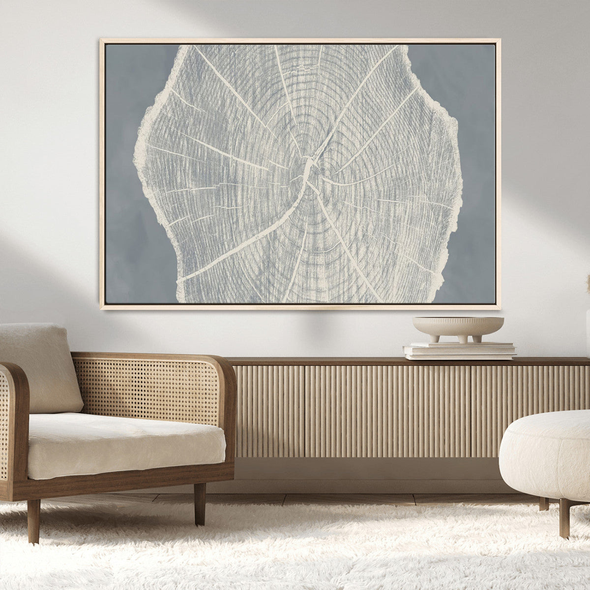 Abstract Tree Ring Wall Art Canvas Print – Nature-Inspired,