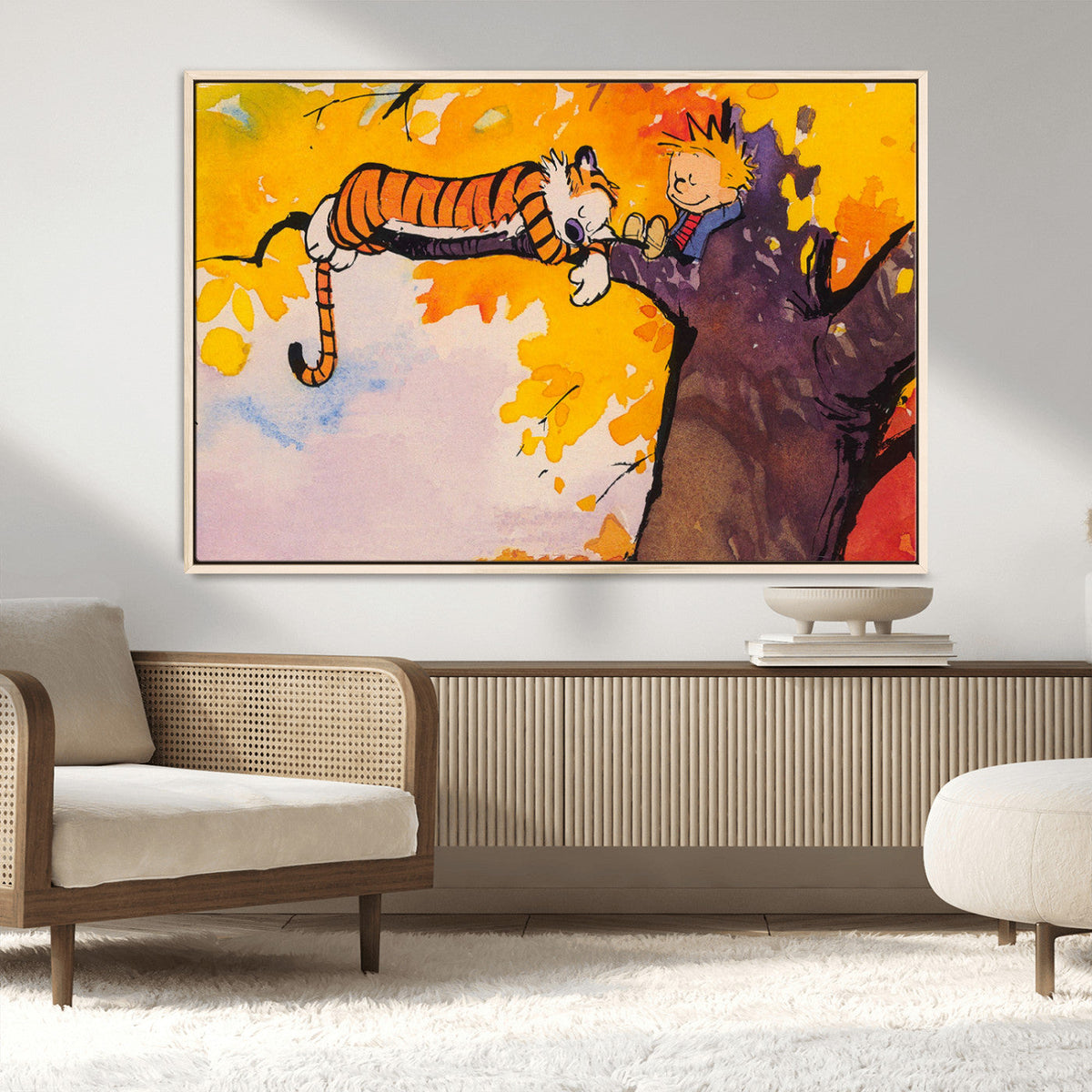 High-Quality Giclee Canvas Print – Framed Calvin Wall Art