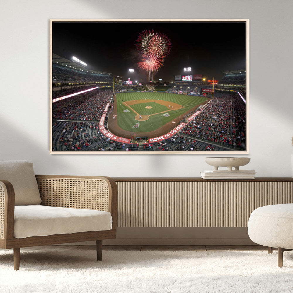 Fireworks at Angel Stadium – Los Angeles Angels Canvas