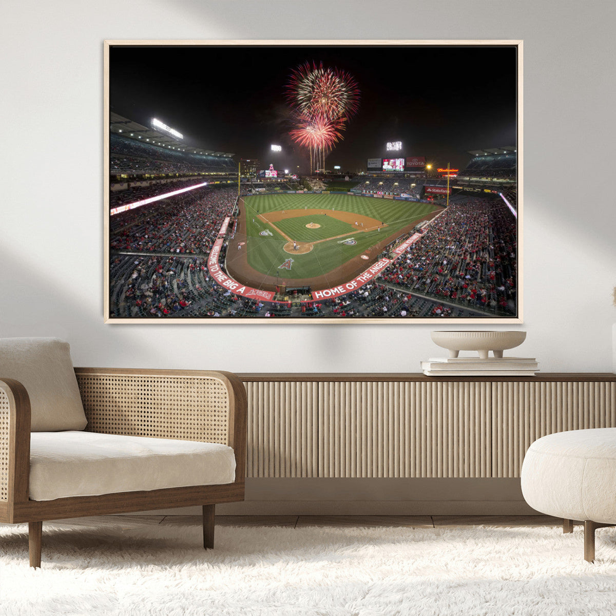 Fireworks at Angel Stadium – Los Angeles Angels Canvas