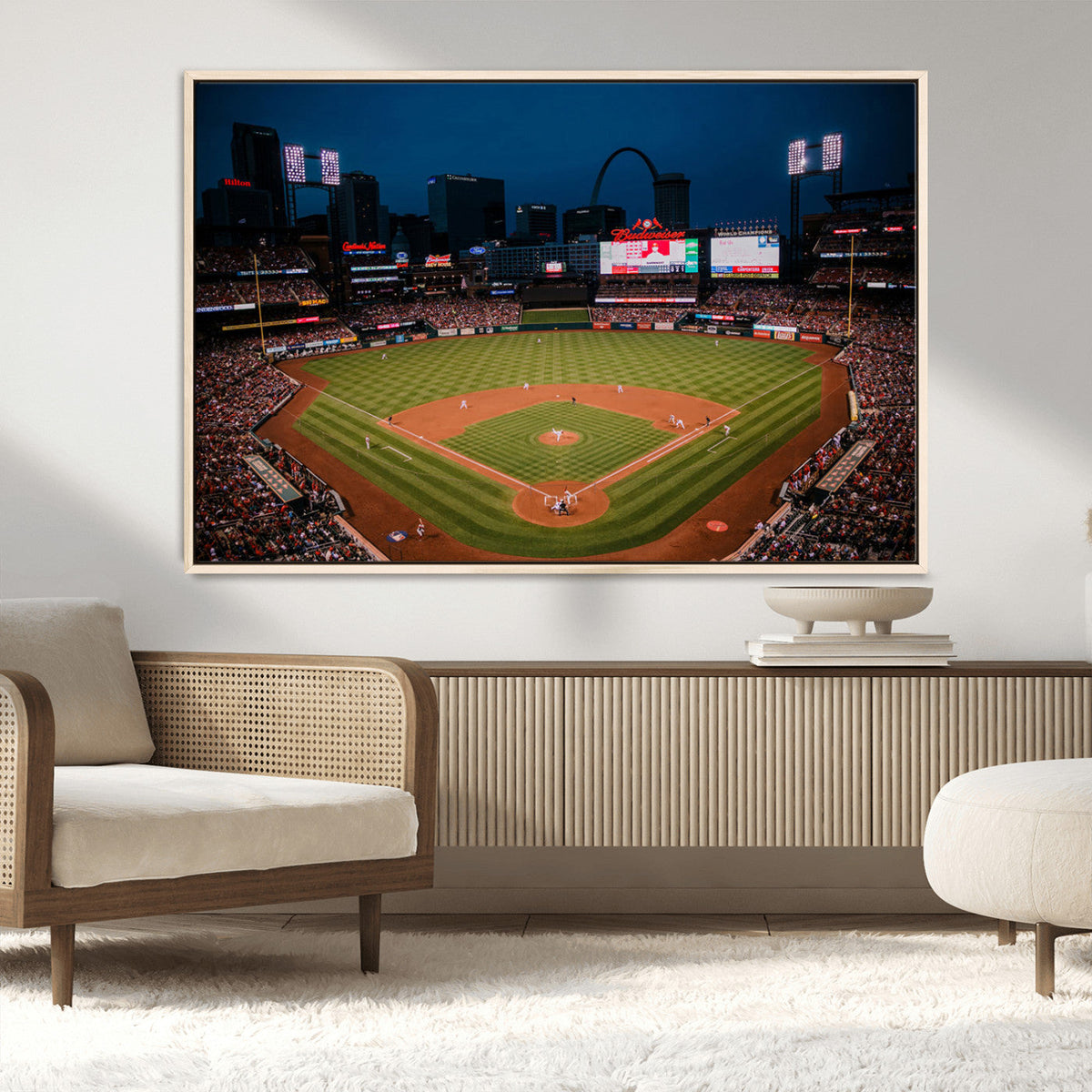 St. Louis Cardinals Baseball Team Print - Busch Stadium Wall