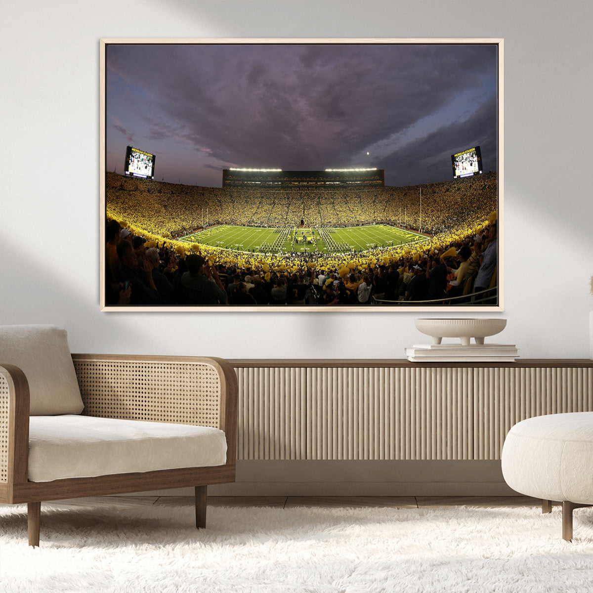 Michigan Wolverines Print - Michigan Stadium Wall Art Canvas
