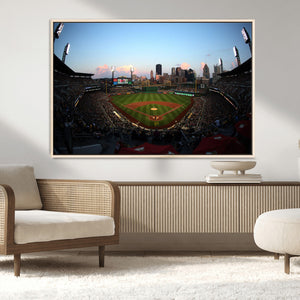 PNC Park Evening Game Triple Canvas Wall Art - Pittsburgh