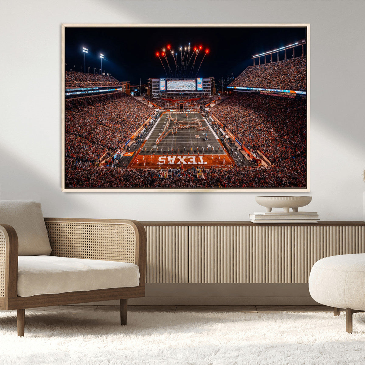 Texas Stadium Night Game Wall Art Canvas Print – Vibrant