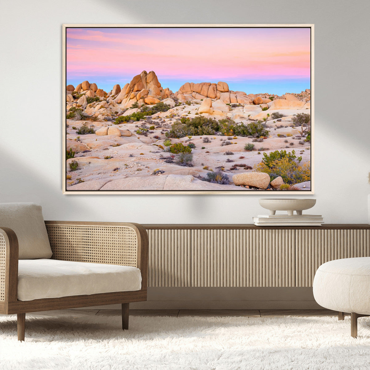 Vibrant Sunset Sky Wall Art Canvas Print – Framed Joshua