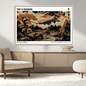 Modern Japanese Wall Art Canvas Print – Framed Abstract