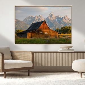 Rustic Barn Wall Art Canvas Print – Framed Grand Teton Park