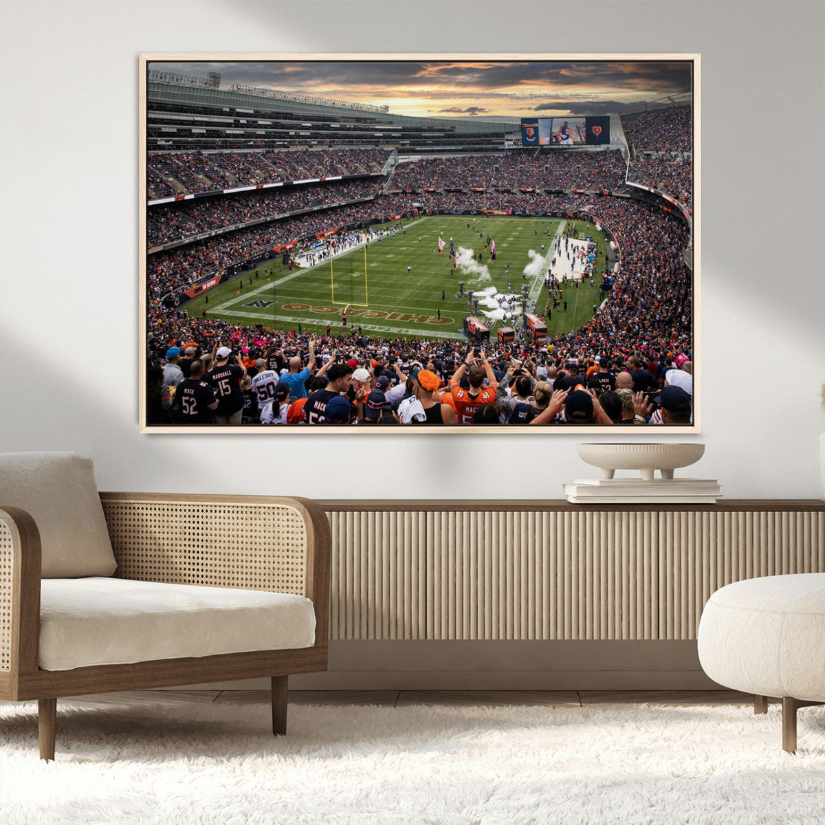 Chicago Bears Soldiers Field Wall Art Canvas Print – Framed