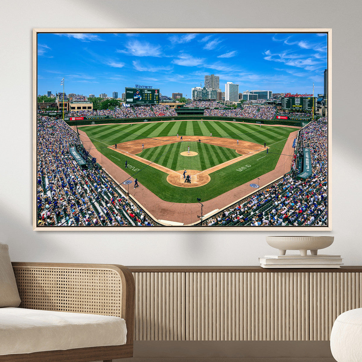 Wrigley Field Baseball Stadium Canvas Wall Art – Packed