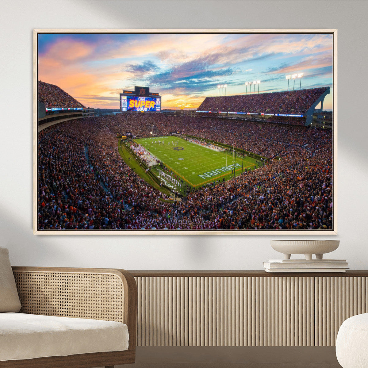 Jordan-Hare Stadium Wall Art Canvas Print, Football Stadium
