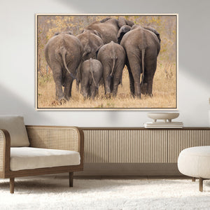 Wild Elephant Wall Art Canvas Print