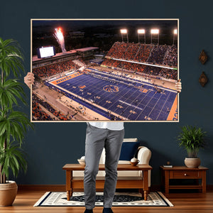 Boise State Stadium Large Wall Art Canvas Print for Living