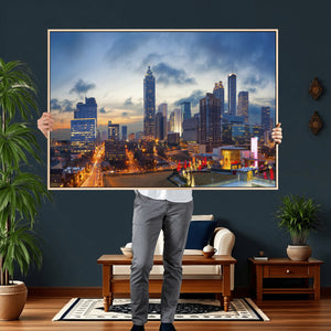 Atlanta Skyline Wall Art Canvas Print, Atlanta Downtown