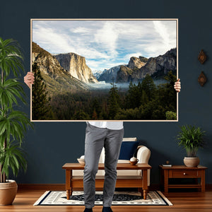 Yosemite Valley Mountain Wall Art Canvas Print, Granite