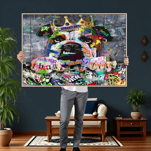Graffiti Dog Wall Art Decor for Teen Bedroom - Abstract