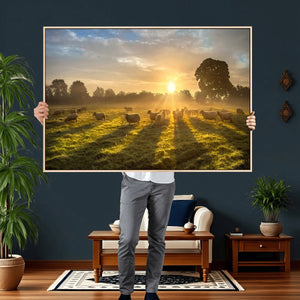 Sheep Wall Art Canvas Print – Rural Farm Animal Artwork