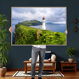 Cliffside Lighthouse Wall Art Canvas Print – Coastal