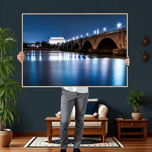Washington DC Wall Art Canvas Print – Lincoln Memorial Night