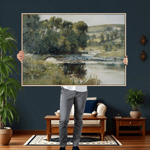 Streamside by Edward Mitchell Bannister Wall Art Canvas