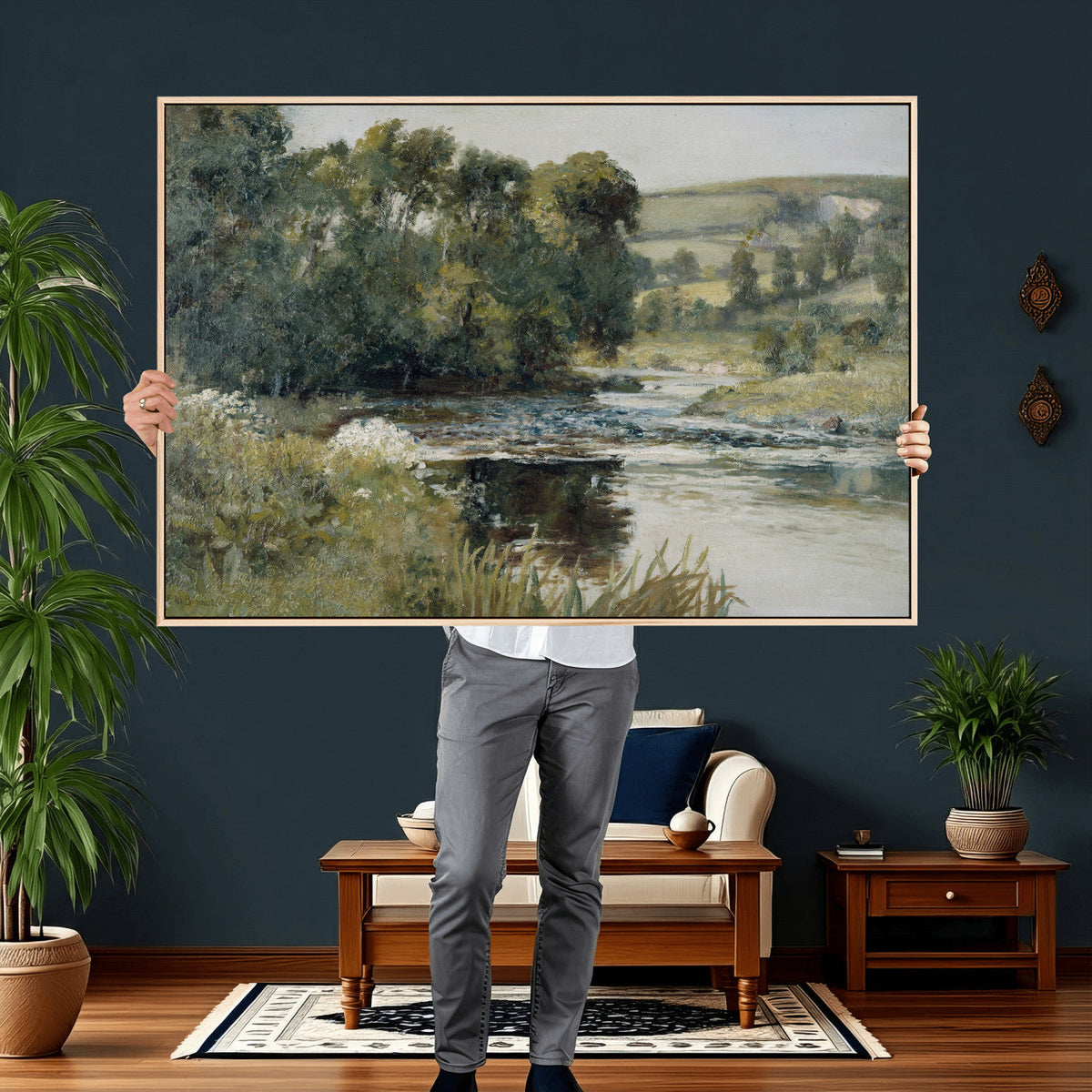 Edward Mitchell Bannister Streamside Wall Art Canvas Print