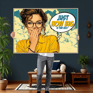 Pop Art Print Bathroom Sign Wall Art Canvas Print — Funny