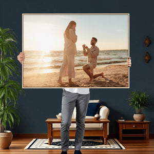 Custom Photo Framed Canvas Wall Art, Personalized Picture Print